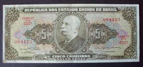 Banknote - Brasil 5 Cruzeiros 1967 AU