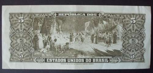 Banknote - Brasil 5 Cruzeiros 1967 AU