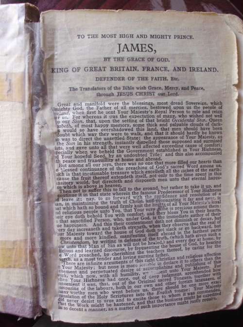 Bible - King James pocket size antique illustrated.