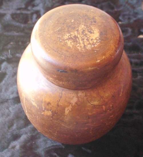 Wooden bottle and lid unusual