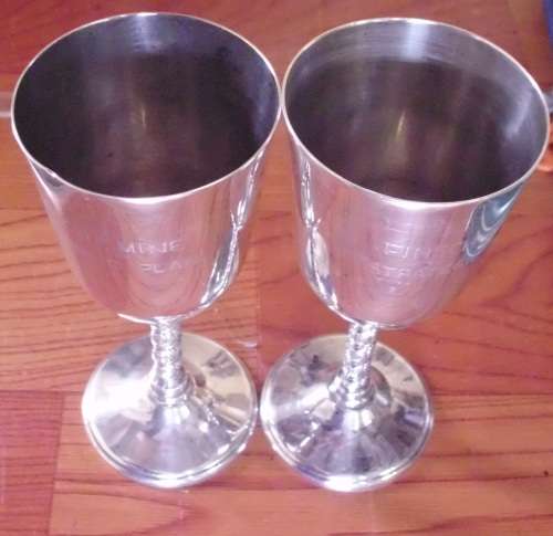 Glasses Silverplated "Finch Mine"  x 2