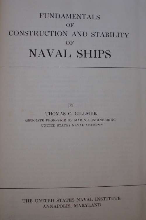 Book - Fundamentals of Construction of Naval Ships 1963