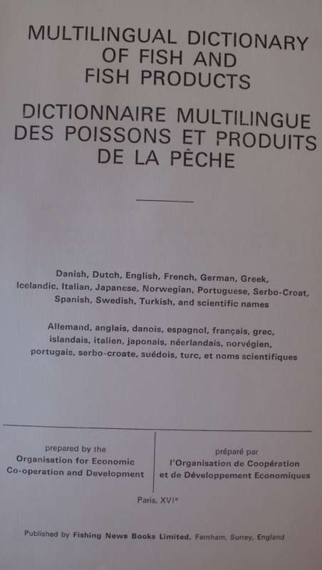 Book - Dictionary of Fish + Fish Products Multilingual!