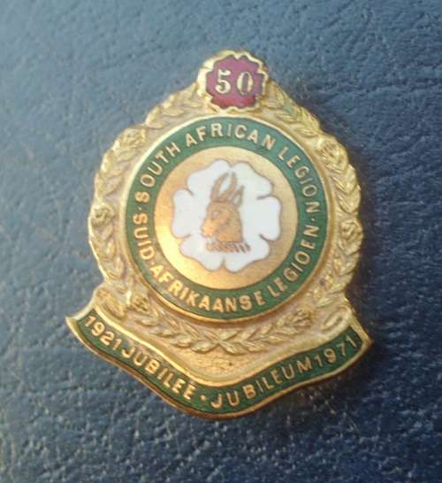 Pin Badge - SA Legion 50 years 1971