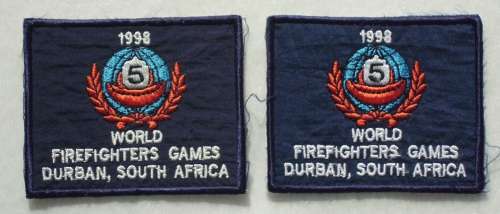 Badges cloth Firefighters x 2 1998 unused