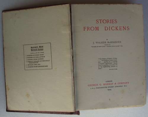 Book - Stories from Dickens - J.Walker, Mcspadden 1914
