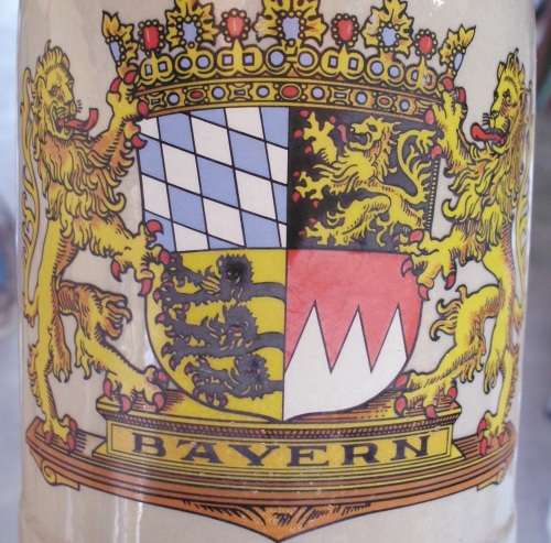 Beer Mug Bayern/Bavaria Clay