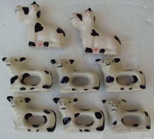 Cows - ornaments - set of 8