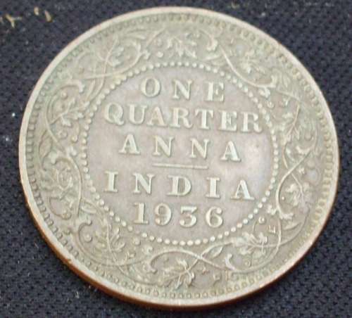 Coin - India Quarter Anna 1936 EF