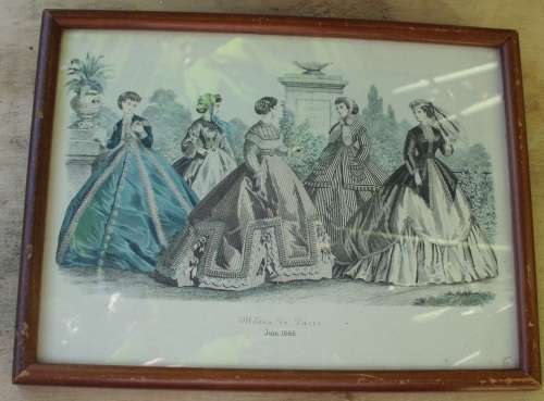 Prints Antique 1866 x 2 Modes de Paris lithographs