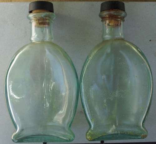 Glass Bottles x 2 Half - Vintage