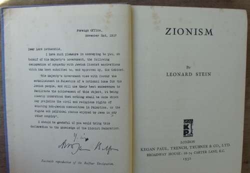 Book - Zionism by Leonard Stein