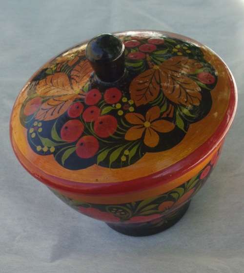 Russian Trinket Box - Handpainted - unused