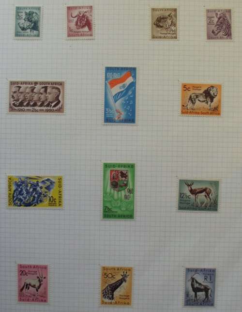 Stamp Set -  South Africa 1910 - 1960  MLH