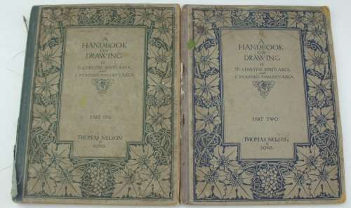 Book - A Handbook on Drawing x 2 - Vintage