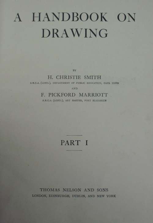 Book - A Handbook on Drawing x 2 - Vintage