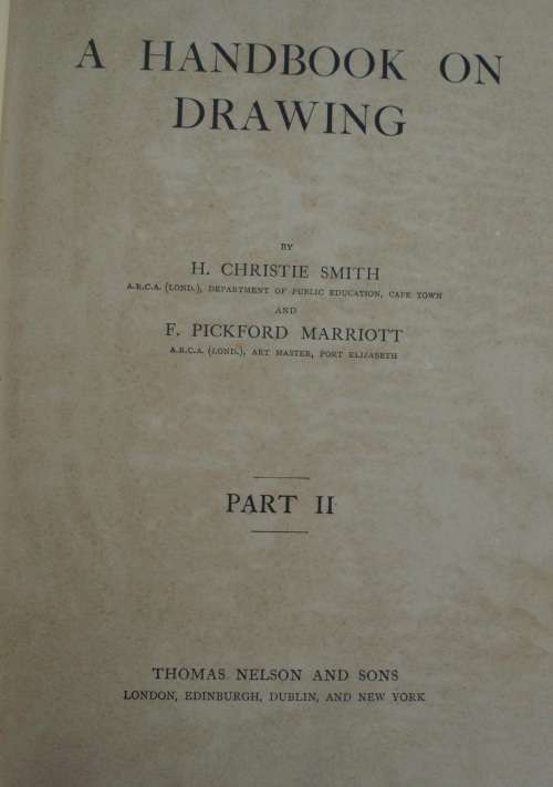 Book - A Handbook on Drawing x 2 - Vintage