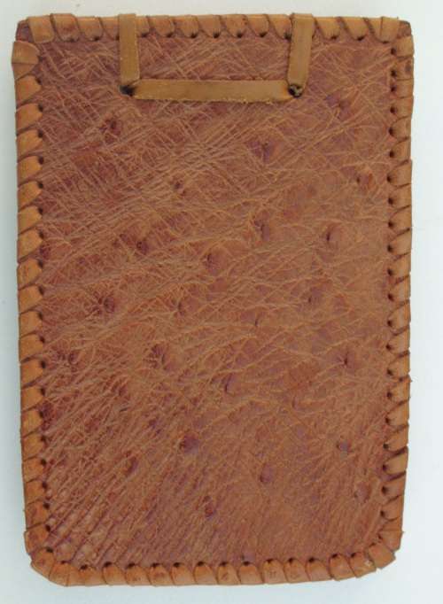 Genuine Ostrich Skin Notebook Vintage + Handmade Notebook - unused
