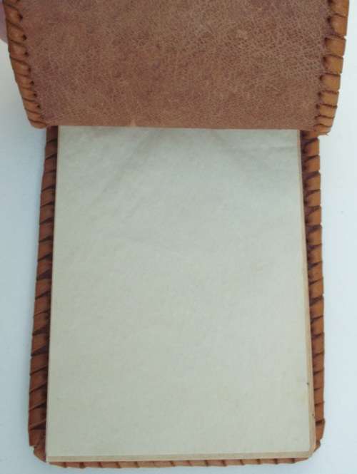 Genuine Ostrich Skin Notebook Vintage + Handmade Notebook - unused