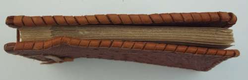 Genuine Ostrich Skin Notebook Vintage + Handmade Notebook - unused