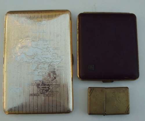Cigarette Tins + Zippo lighter used