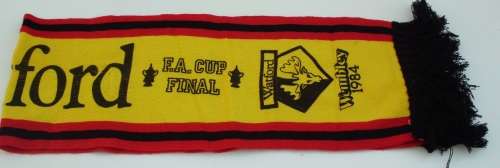 Scarf + 2 Caps - Watford FC - 1984 Wembley - Unused