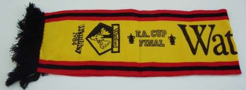 Scarf + 2 Caps - Watford FC - 1984 Wembley - Unused