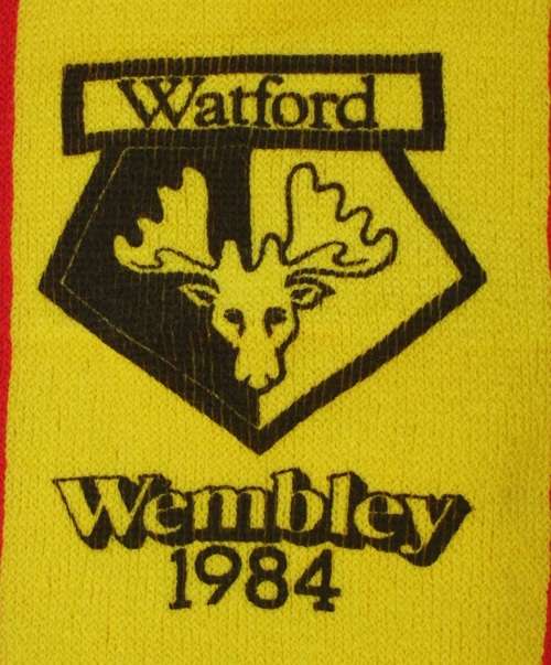 Scarf + 2 Caps - Watford FC - 1984 Wembley - Unused