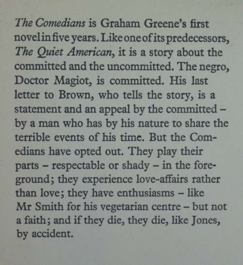 Book - The Comedians - Graham Greene - 1966 1st ed