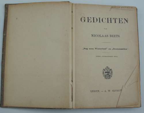Book - Gedichten Van Nicholaas Beets x 2 antique