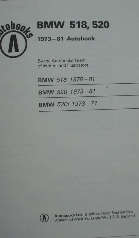 Book - Car Manual BMW 518, 520