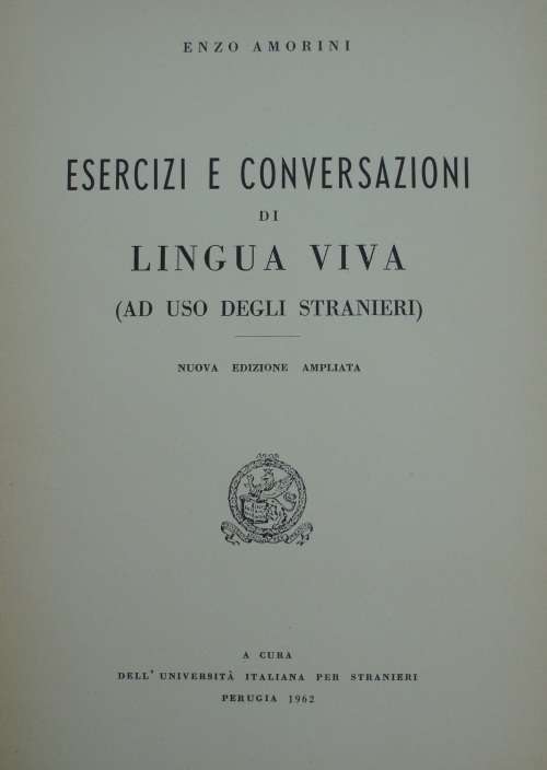 Book x 2 Vintage Italy Education/University 1962/3