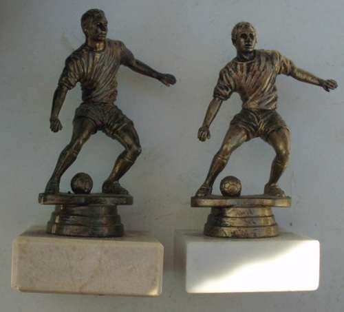 Trophies x 2 Soccer Small + Solid Marble