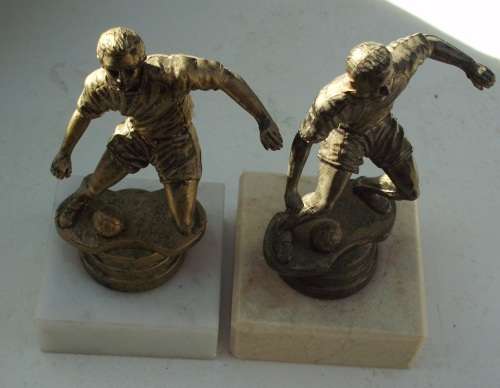 Trophies x 2 Soccer Small + Solid Marble
