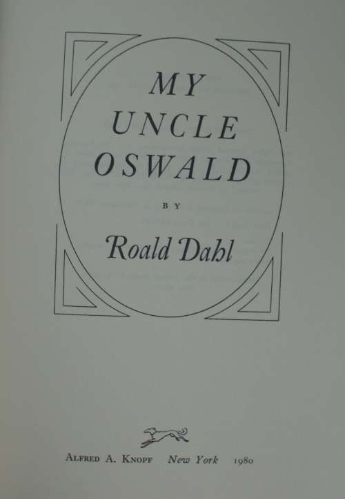 Book - My Uncle Oswald - Roald Dahl 1980
