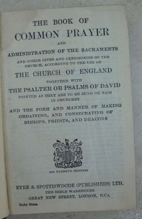 Bible/Prayer Book Pocket Undated