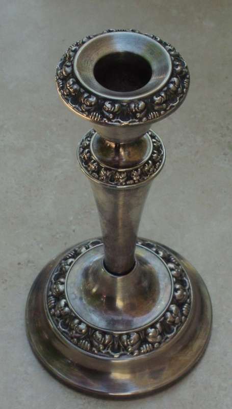 Candle Holder Silverplated Vintage