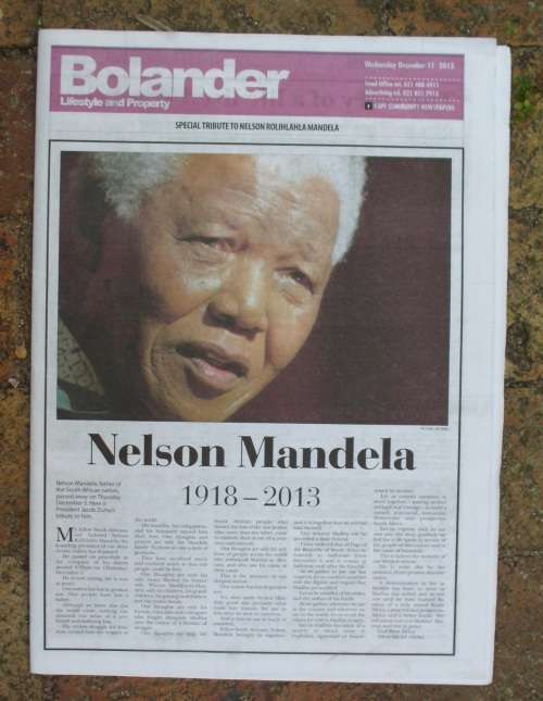 Newspaper - Bolander - Tribute to Nelson Mandela - 2013