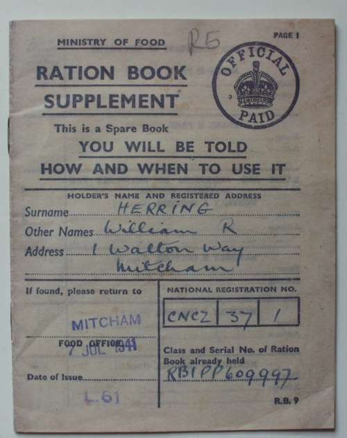WW2 Ration Books + Extras - Britain