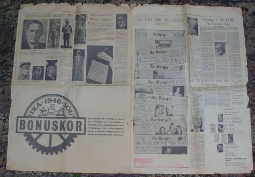 Newspaper - The Republic of SA - 31/5/1961
