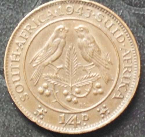 Coin -SA Farthing 1943 C - EF