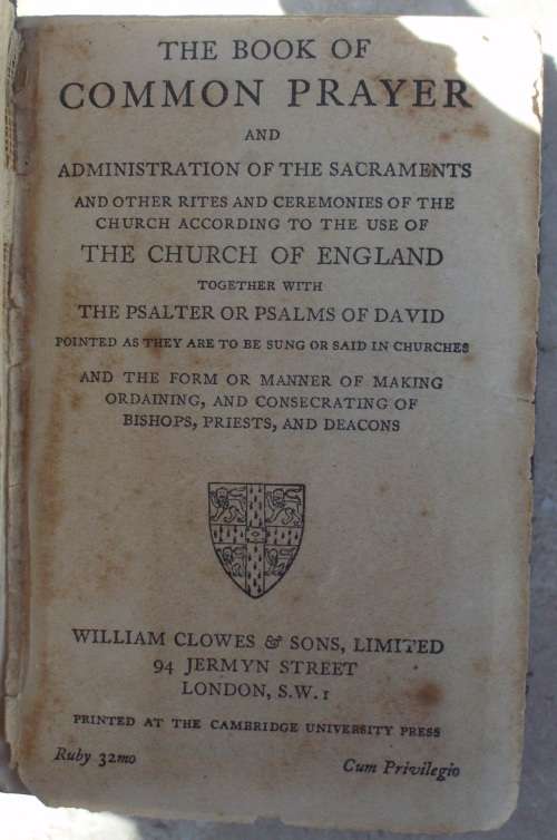 Bible - Common Prayer - Pocket Size - Vintage/Antique - Undated