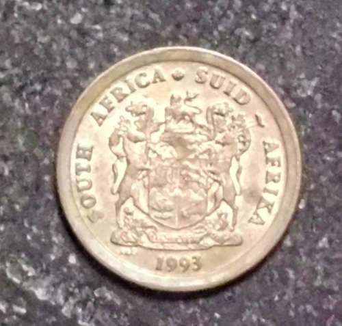 Coin - RSA 1 Cent - 1993 - Rim Error - AU