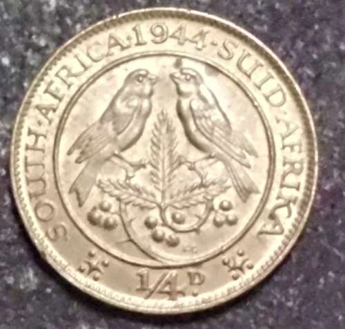 Coin -SA Farthing 1944 - AU