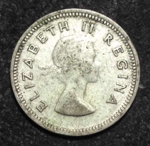 Coin - Union of SA - Tiekie/3D - 1953 VF