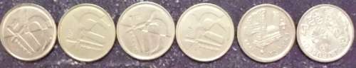Coin - Spain - 5 Pesetas x 6 B