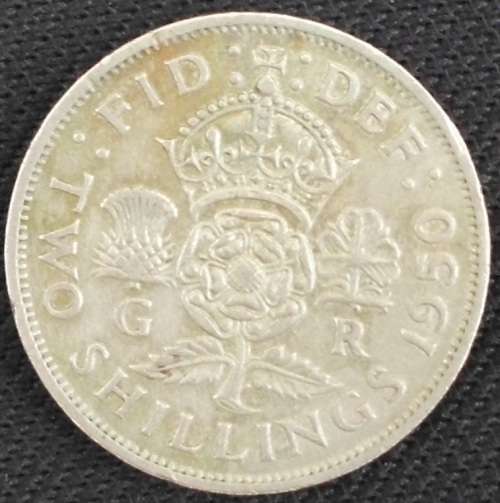 Coin UK 2 Shilling 1950 - Ef