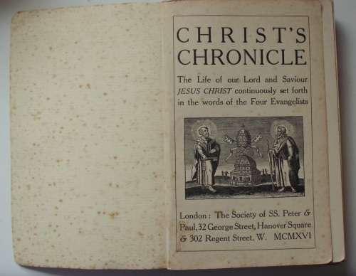 Bible - Christ's Chronicle - 1916