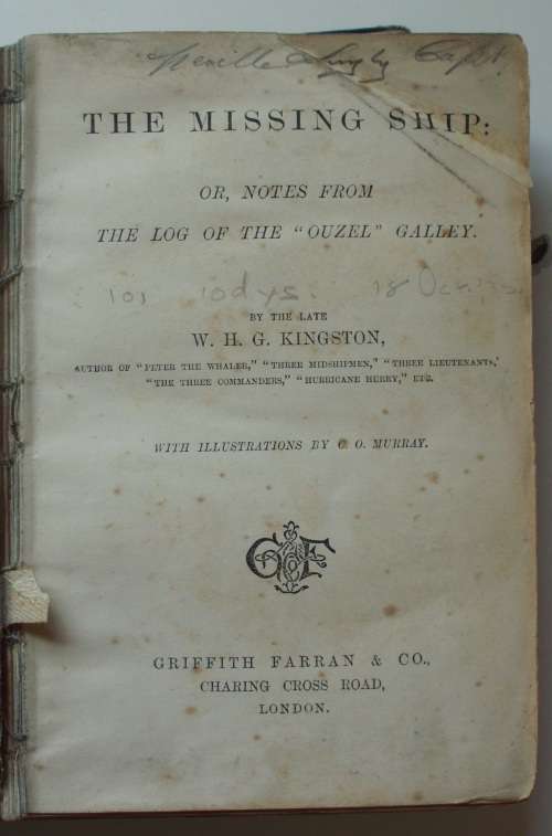 Book - The Missing Ship - Undated - antique - W.H.G. Kingston