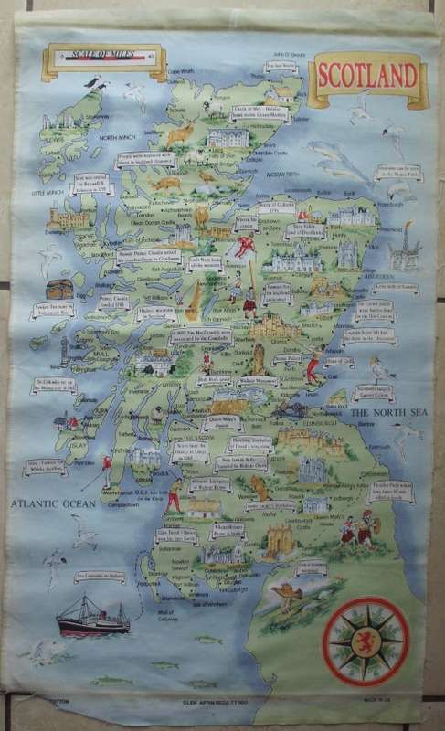 Maps x 2 - Scotland/Isle of Mull - 100% cotton